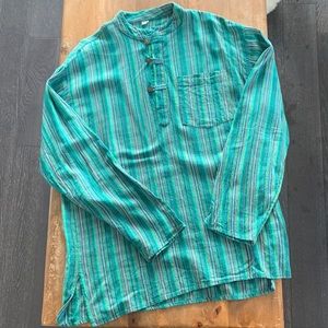 Unique low collar pull over 100% Cotton shirt